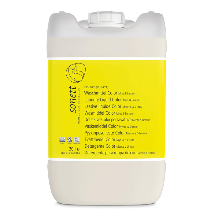 Екологічний рідкий засіб для прання кольорових речей Sonett Color Mint & Lemon, 10 л
