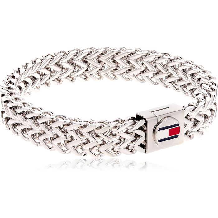 Tommy Hilfiger Браслет для чоловіків з нержавіючої сталі, плетений, срібний або золотий, Tommy Hilfiger