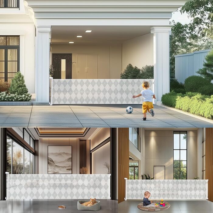 Захисне ворота для дитячих воріт, захист від падіння сходами, для дітей, котів та собак, 86 x 330 см