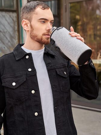 Glass bottle 1.5 liter - Drinking bottle glass 1.5 l with bamboo lid - Glass bottle - Water bottle - Glass drinking bottle suitable for carbonated drinks - dishwasher safe - wide neck