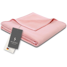 Biederlack Плюшева плед-ковдра Pure Cotton, 100% бавовна, рожева, 150x200 см, екологічна, вироблено в Німеччині