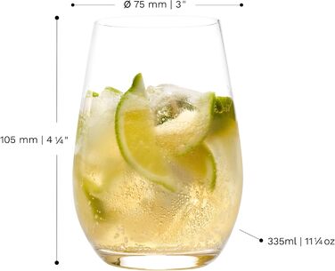Stölzle Lausitz Water Glasses Event 6-Piece Set 335 ml – Versatile glasses for juice, water & cocktails – High-quality juice glasses made of crystal glass – Dishwasher & shock-resistant drinking glasses, Made in Germany