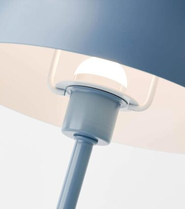 Mokebo® LED настільна лампа бездротова, акумуляторна, диммерна з USB-C 'The Lighthouse', вінтажна лампа-горщик, грибкова лампа та настільна лампа Taupe (мідний колір) з металу з акумулятором, тепле біле світло (блакитно-сірий)