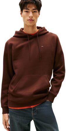 Чоловічий худі Tommy Jeans Regular Fit з капюшоном, флісовий, колір Rich Brown (XL)