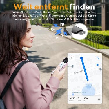 ATUVOS Air Tag Card Wallet Tracker Card Thin 1.6mm, Rechargeable Wallet Finder Compatible with Apple's Find My APP (iOS ONLY, Android Not Supported), Item Finder for Suitcases/Wallets/Luggage