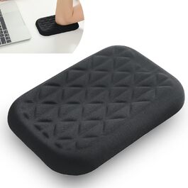 Підставка для зап'ястя та ліктя Ergonomische LargeLeaf для столу з Memory Foam, чорна (20*4 см, 16*11 см)
