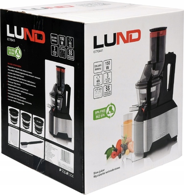 Вертикальна повільна соковижималка Lund 67841, 150 Вт