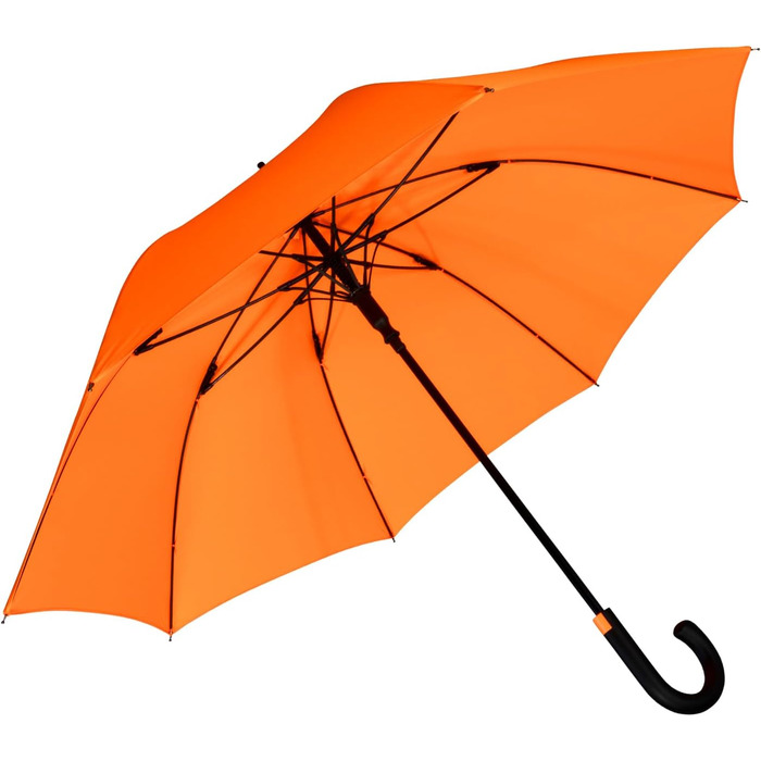 iX-brella Fiberglass Automatic Umbrella with Wetprint Color Change - Raindrops (Neon Orange)