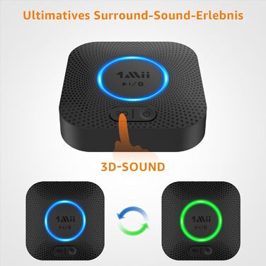 1Mii B06 Plus Bluetooth HiFi Аудіоприймач: Бездротовий адаптер aptX HD aptX-Adaptive Bluetooth 5.3 для стереосистеми, смартфонів та планшетів