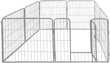Вольєр для цуценят Petigi, розкладний, сталь з порошковим покриттям, розмір 80x60 см, сітка 47 мм, для саду