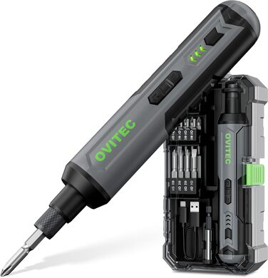 Акумуляторна викрутка електрична 3.7V 2000mAh з набором біт 16 шт. та USB-C кабелем