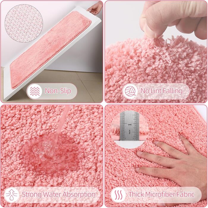 Набір для ванної кімнати XLHOMO: душовий завіс, килимки та аксесуари (27 предметів, фіолетовий)