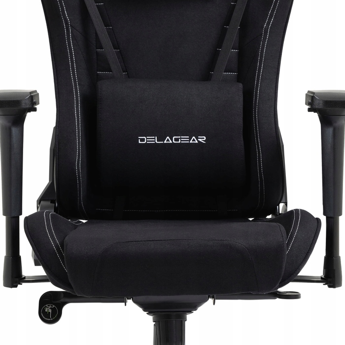 Ігрове крісло Delagear G 808, чорне, оббивка з тканини