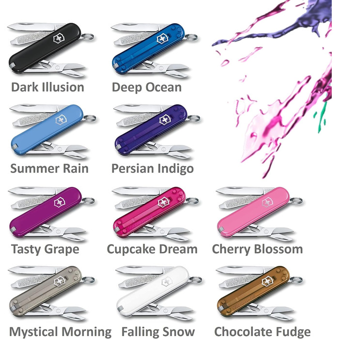Мультитул Victorinox Classic SD: Швейцарський ніж, 7 функцій, з пилочкою для нігтів (Cupcake Dream)