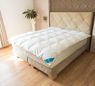Sandaro Home Down and Feather Comforter, Öko-Tex Certified (200x220, 1800)
