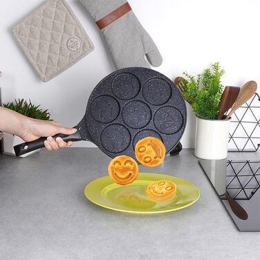 ORION Frying Pan Ø 27 cm | 7-Egg Frying Pan | Crepe Pan for Gas | for Induction, with non-stick coating