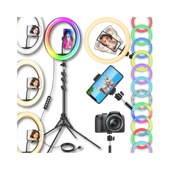 Кільцева LED-лампа Asato AS0702 RGB