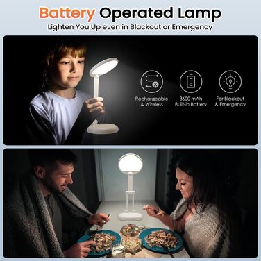 Світлодіодна лампа для читання One Fire 48 LED з USB, 10W адаптер, 40см, гнучка, біла - нічник для дитячого ліжка