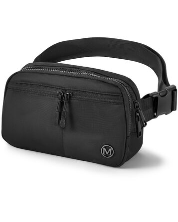 Гірчатка поясна 2L Mokze для чоловіків та жінок - стильна поясна сумка з регульованим ремінком, водонепроникна, для бігу, їзди на велосипеді, подорожей, темно-синій (чорний)