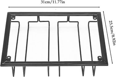 Стійка для бокалів Spldsun, металева, для кухні, бару, ресторану (3 слоти, чорний)