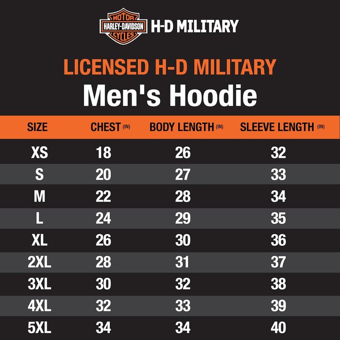 Худі чоловіче Harley-Davidson Military Exclusive H-D Licensed Epic Overseas Tour, чорний