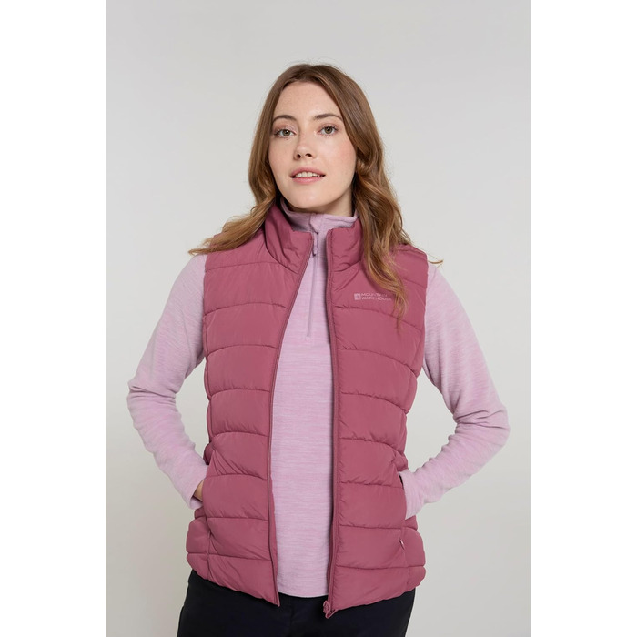 Жіночий жилет Mountain Warehouse Opal з утеплювачем - легка термокуртка, кишені на блискавці, водовідштовхувальний (32, Рожевий)
