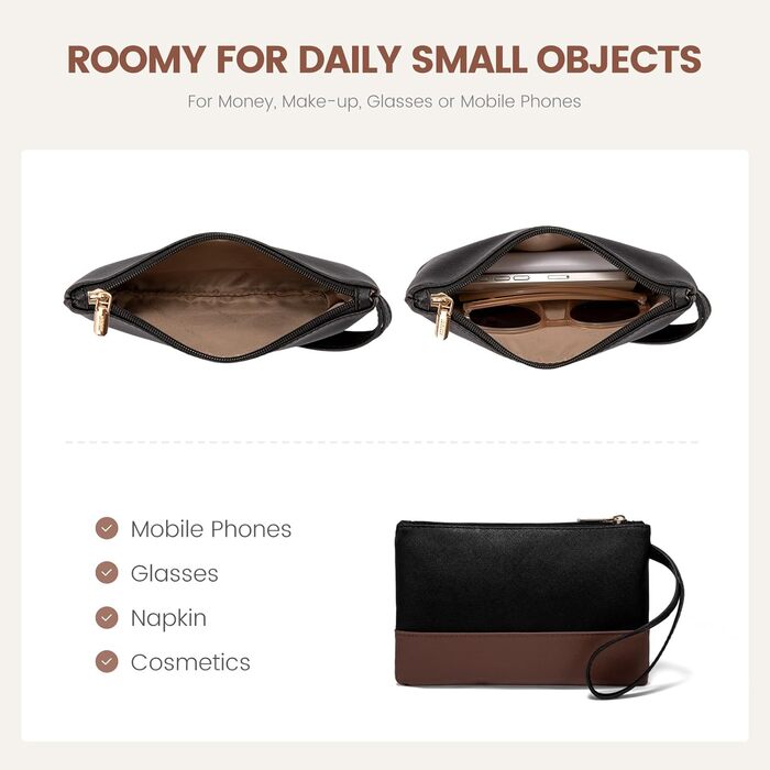 LOVEVOOK Сумка для ноутбука 15.6 дюймів, жіноча, для роботи, шкіряна, велика, універсальна, сумка-шоппер, для офісу, школи, діловий стиль, бежево-чорний-коричневий