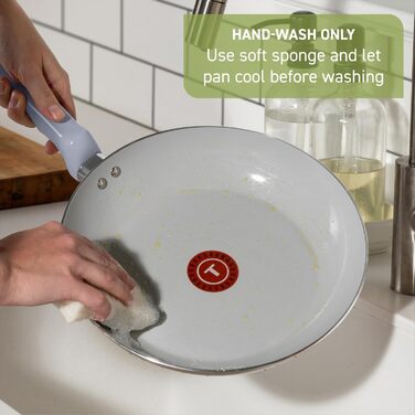 Набір посуду T-fal Refresh Ceramic антипригарний 20 предметів, м'ятний, для плити та духовки до 100°C: каструлі, сковороди, сотейник, жаровня, аксесуари