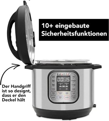 Instant Pot Duo 30 Electric Multi-Cooker 3L - Pressure Cooker, Slow Cooker, Rice Cooker, Sauté Pan, Yogurt Maker, Steamer, and Food Warmer, Stainless Steel, Silver Duo 3 Liter