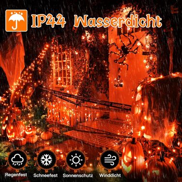 Ланцюжок прикрас Ollny з 150 LED, 15 метрів, тепле біле світло, 8 режимів, таймер, IP44, для дому та саду, вечірки, Різдва (зелений кабель)