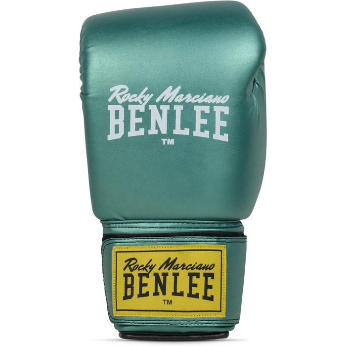Боксерські рукавички BENLEE з екошкіри Rodney (Металевий зелений/Чорний, 10 oz)