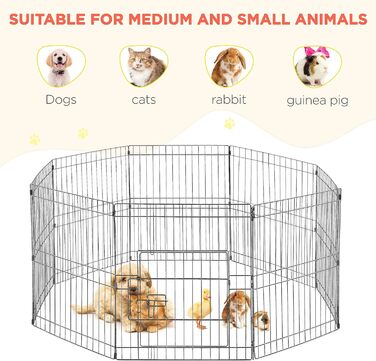 Клітка-загон для тварин Yaheetech 61x61 см, 8 частин