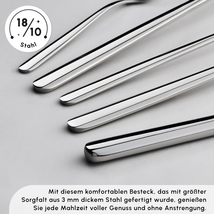 Karaca Boreas 12-Person Cutlery Set, 84 Pieces - High-Quality Stainless Steel Tableware Set for Exquisite Table Culture