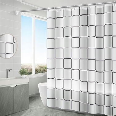 Штора для ванної, водонепроникна штора для душу, 180 x 200 см