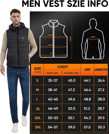 Обогреваемый жилет для женщин и мужчин с аккумулятором 16000mAh - теплая жилетка з підігрівом для холодної погоди