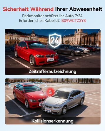 Автомобільний відеореєстратор REDTIGER F7N 4K з WiFi та GPS, передня камера 4K/2.5K, задня 1080P, кут 170°, моніторинг паркування, карта пам'яті 64ГБ у комплекті