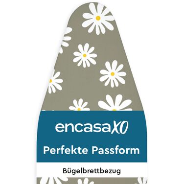 Чохол на прасувальну дошку Encasa XO (125x39 см), термостійкий з підкладкою з повсті 3 мм, сірий Daisy Grey