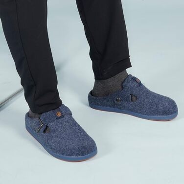 Тапочки халатні з фетру Gaatpot Filzclog, зимові, теплі, для жінок та чоловіків, розмір 36-46, колір блакитний