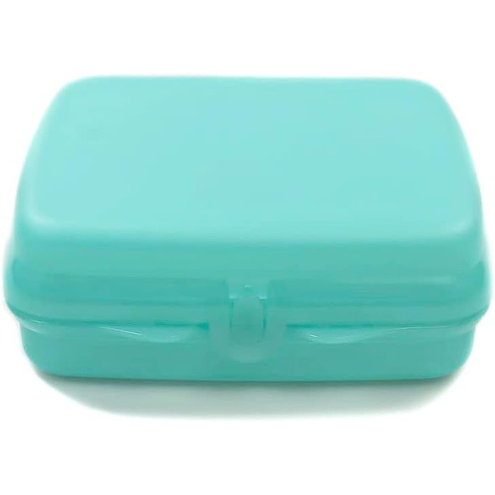 Tupperware To Go Sandwich Box light turquoise lunch box bread box school 38001