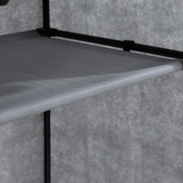 axentia 132891 Wardrobe, approx. 60 x 148 x 45 cm, Grey-black