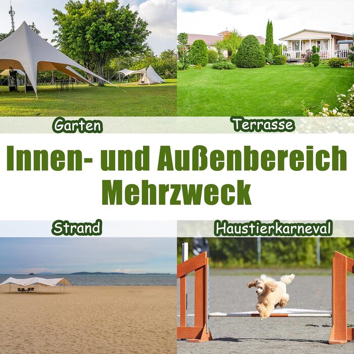 Набір для аджиліті для собак Grün 4X Hurden: набір шлагбаумів, регульована висота, 104x70x101 см (блакитний)