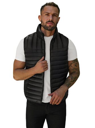 Чоловіча степкова жилетка OZONEE з капюшоном, чорна, артикул 777/892KA