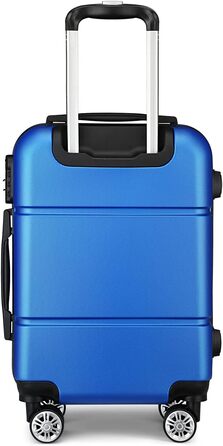 Валіза ручної поклажі KONO з колесами, жорсткий корпус, Trolley 55x38x22 см, 33 літри, ABS, блакитний