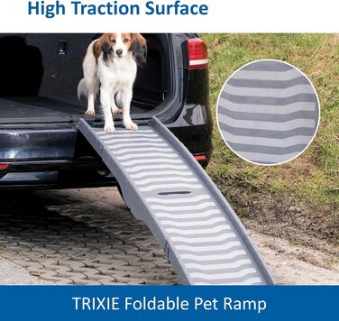 Рампа для собак Trixie Petwalk, 38x100 см, чорна, складна