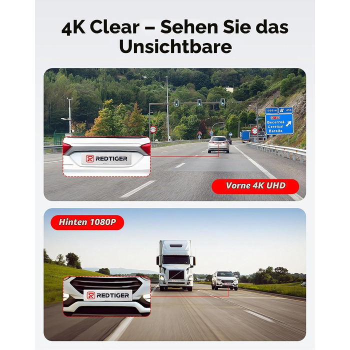 Автомобільний відеореєстратор REDTIGER F7NP 4K Starvis 2 з CPL-фільтром, GPS, Wi-Fi та картою пам'яті