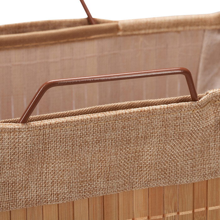 Relaxdays Laundry Basket Bamboo with Frame