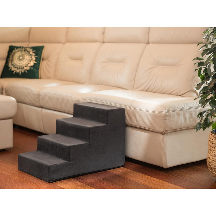 Східнякова рамка для собак та котів Tiertreppen - 4 сходинки, висота 40 см, чорна