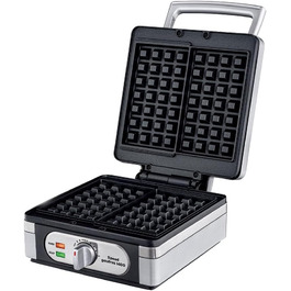 Електричний вафельниця LITTLE BALANCE 8384 Speed Waffeln - для приготування бельгійських вафель, 1400 Вт, сріблястий металік