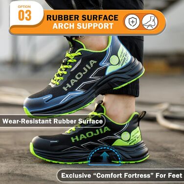 Робочі черевики для чоловіків та жінок: зручні, з металевим підноском, антиковзаючі, дихаючі, для будівництва, майстерні, складу, саду (39 EU, Зелені)