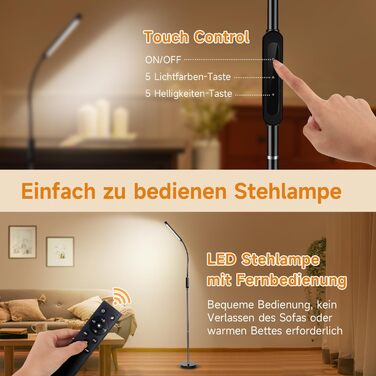 LED лампа настільна для роботи та навчання, 15 режимів, денне світло, 1000LM, регулювання яскравості, багато кольорів